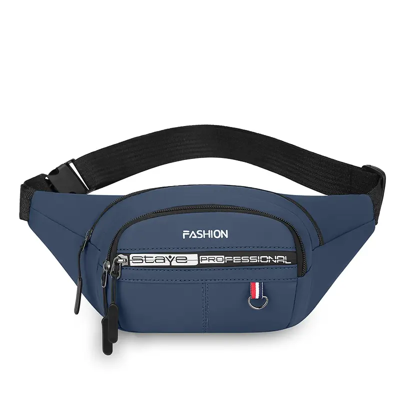 Men's Waterproof Oxford Waist Bag Black Korean Style - Image 3