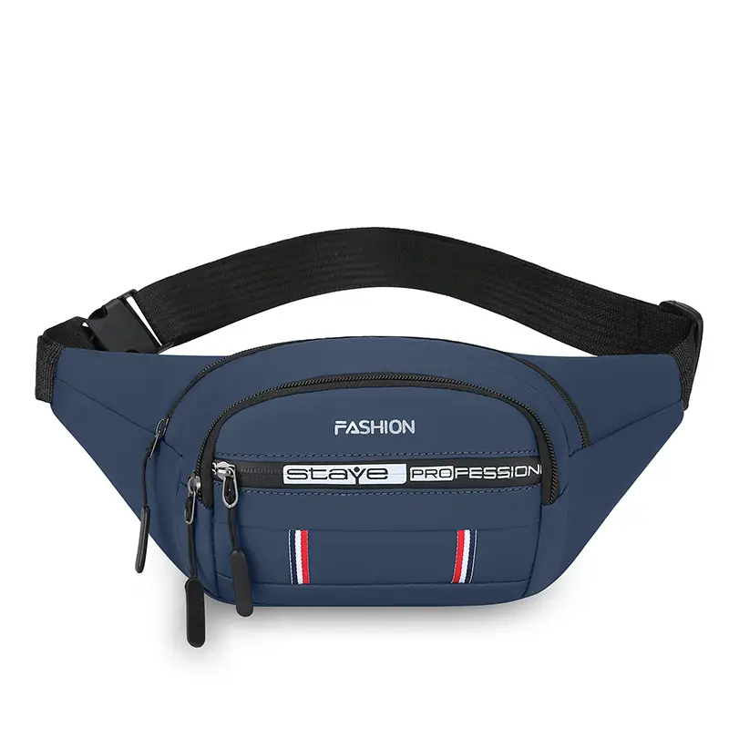 Men's Waterproof Oxford Waist Bag Black Korean Style - Image 6