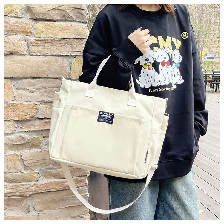 Canvas Crossbody Bag Female Student Large Capacity Shoulder Bag — feature 13