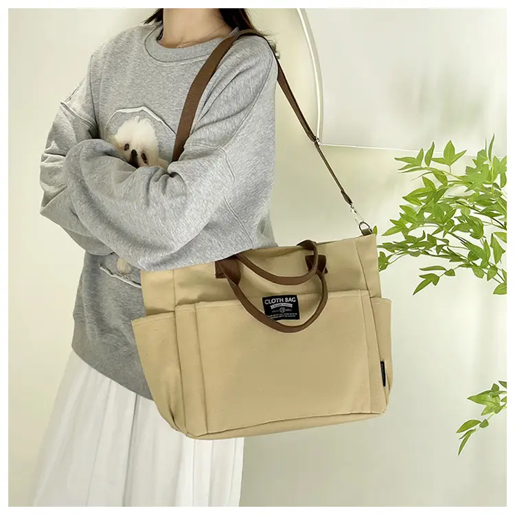 Canvas Crossbody Bag Female Student Large Capacity Shoulder Bag — feature 18