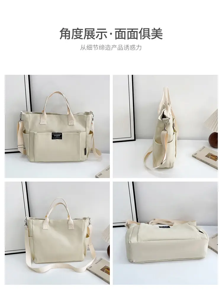 Canvas Crossbody Bag Female Student Large Capacity Shoulder Bag — feature 4