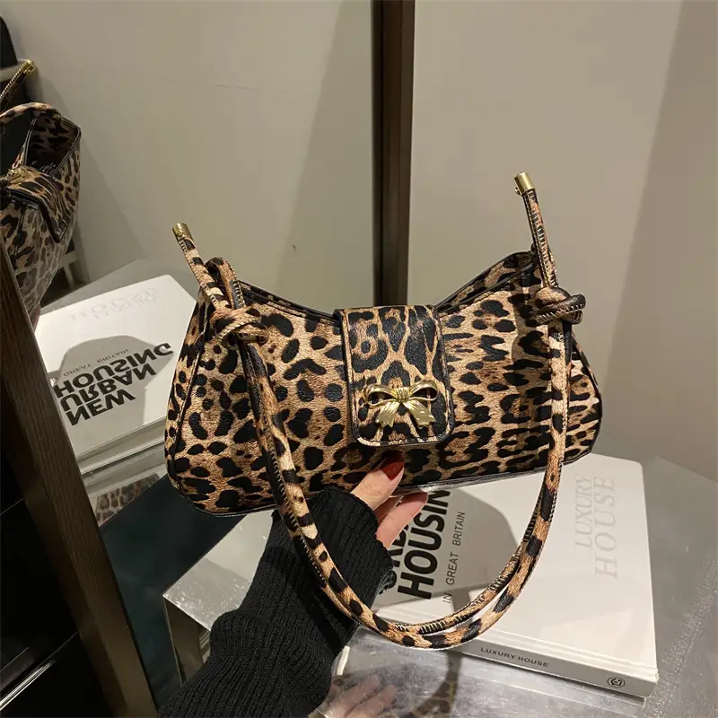 Leopard Print Women's Shoulder Bag 2024 Autumn Winter - Image 6