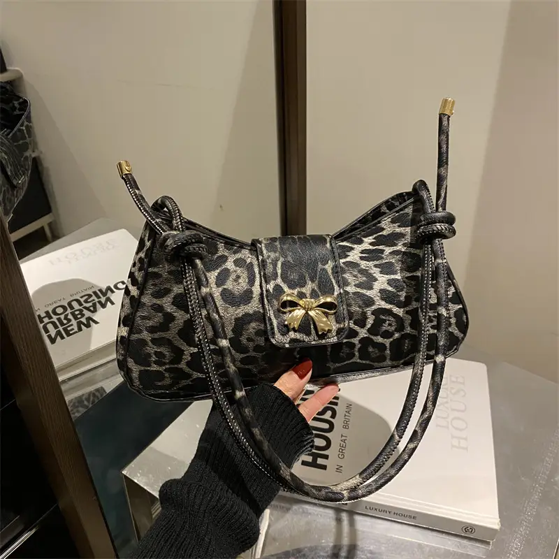 Leopard Print Women's Shoulder Bag 2024 Autumn Winter - Image 7