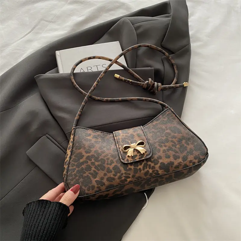 Leopard Print Women's Shoulder Bag 2024 Autumn Winter - Image 4