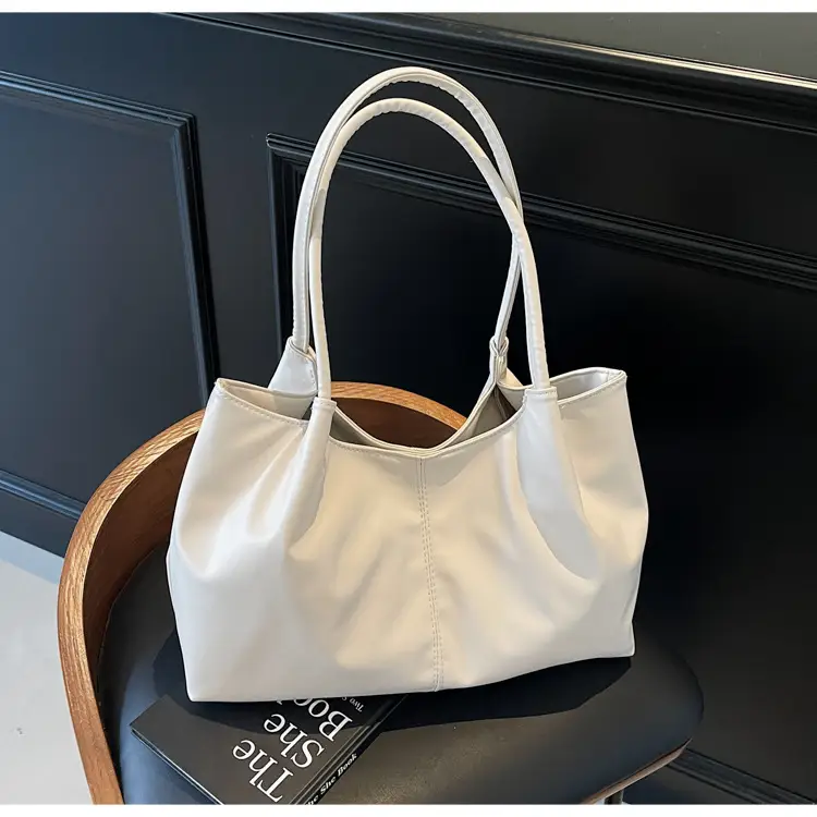 Black Leather Tote Bag for Daily Commute & School — feature 25
