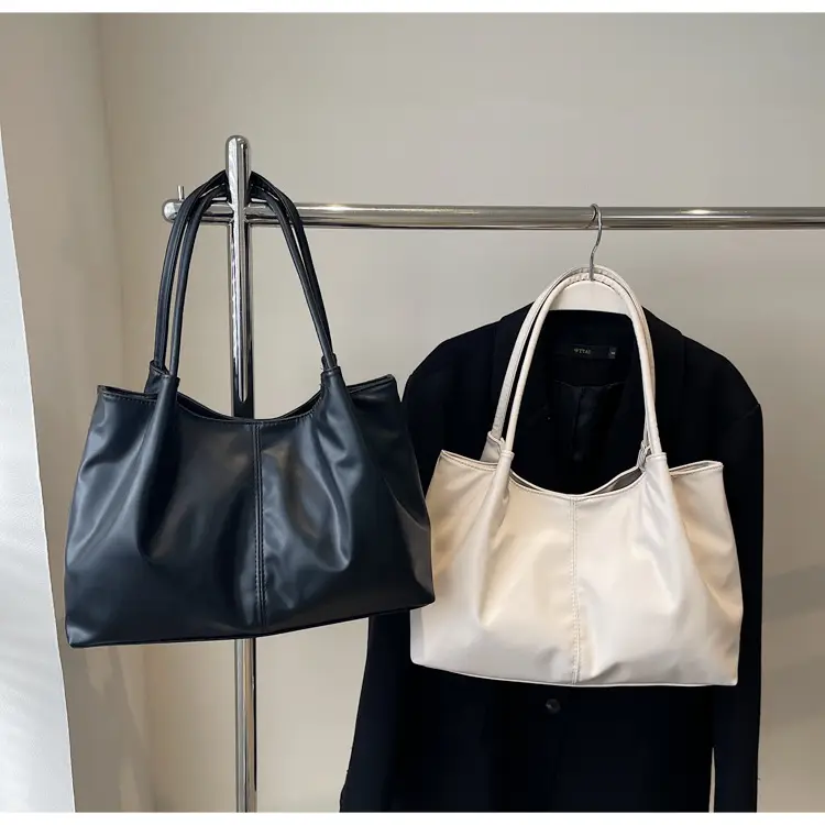 Black Leather Tote Bag for Daily Commute & School — feature 27