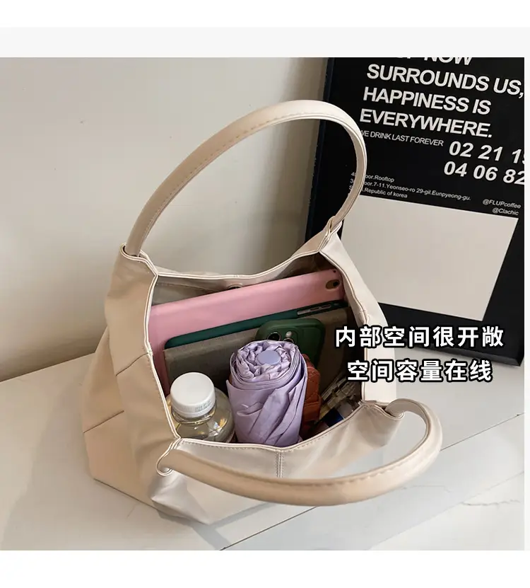 Black Leather Tote Bag for Daily Commute & School — feature 7