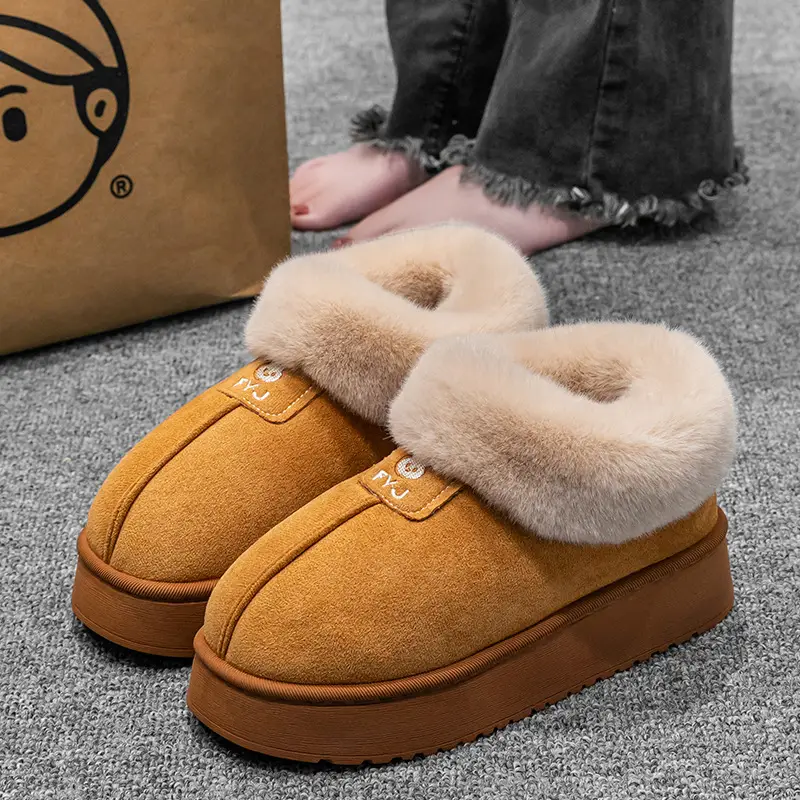 New Style Cotton Slippers Women's Plush Women's Women's Outwear Slippers Home Cotton Shoes eva Deodorant Non-slip Cotton Slippers - Image 8