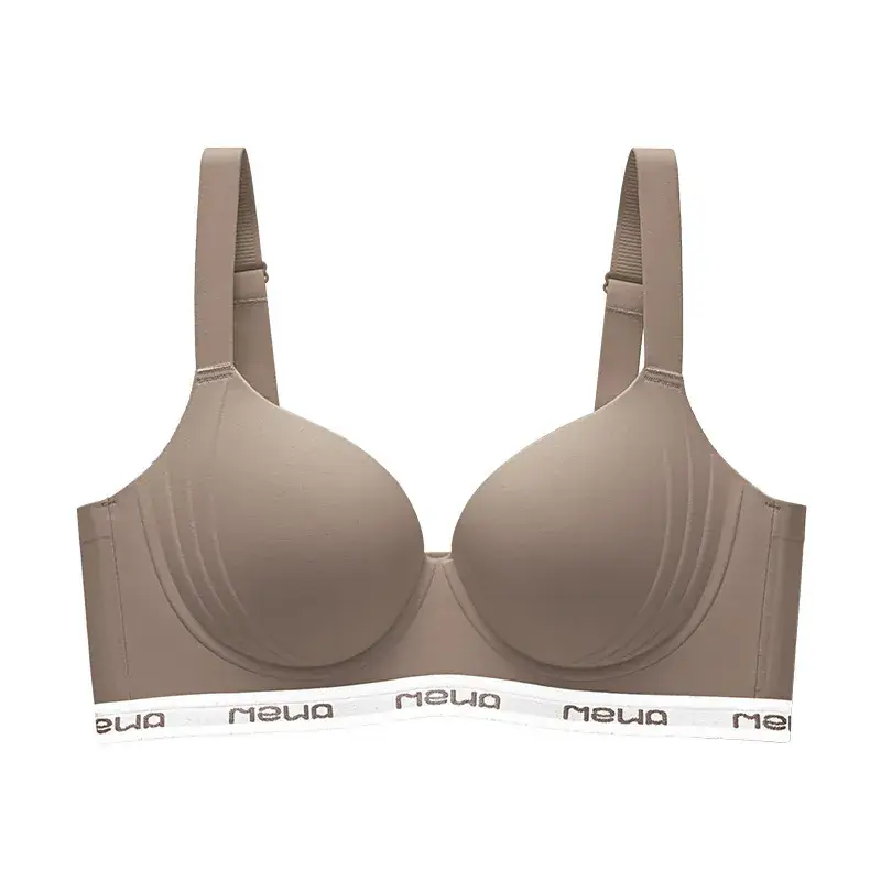 Women's Red Tilting Seamless Bra Large Chest Small No Steel Ring - Image 2