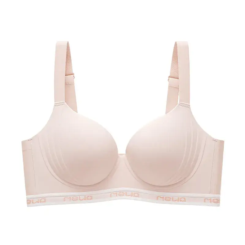 Women's Red Tilting Seamless Bra Large Chest Small No Steel Ring - Image 3