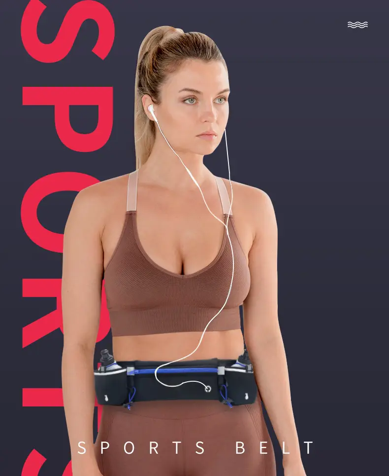 Cross-border Sports Running Waist Bag with Water Kettle — feature 1