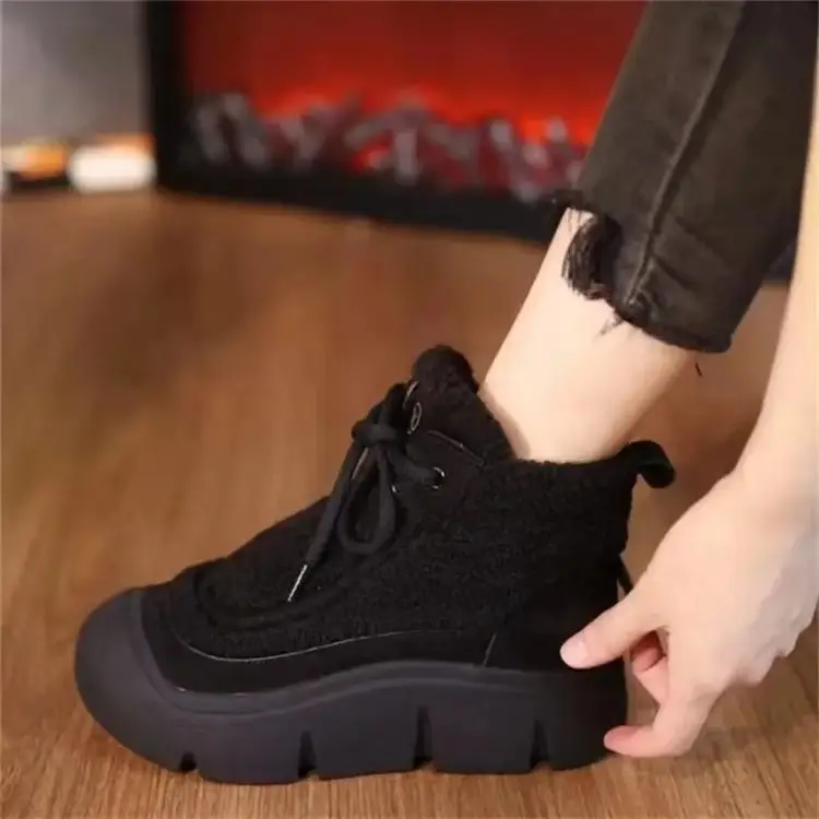 New cotton shoes women winter fleece-lined thick warm cotton boots soft bottom light breathable cross-border wholesale snow boots women - Image 5