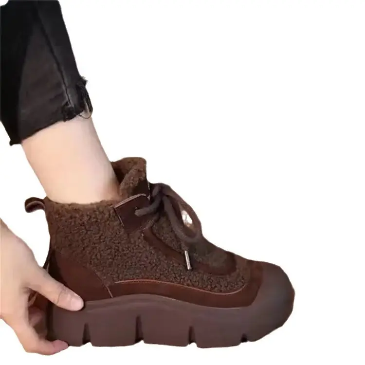 New cotton shoes women winter fleece-lined thick warm cotton boots soft bottom light breathable cross-border wholesale snow boots women - Image 8