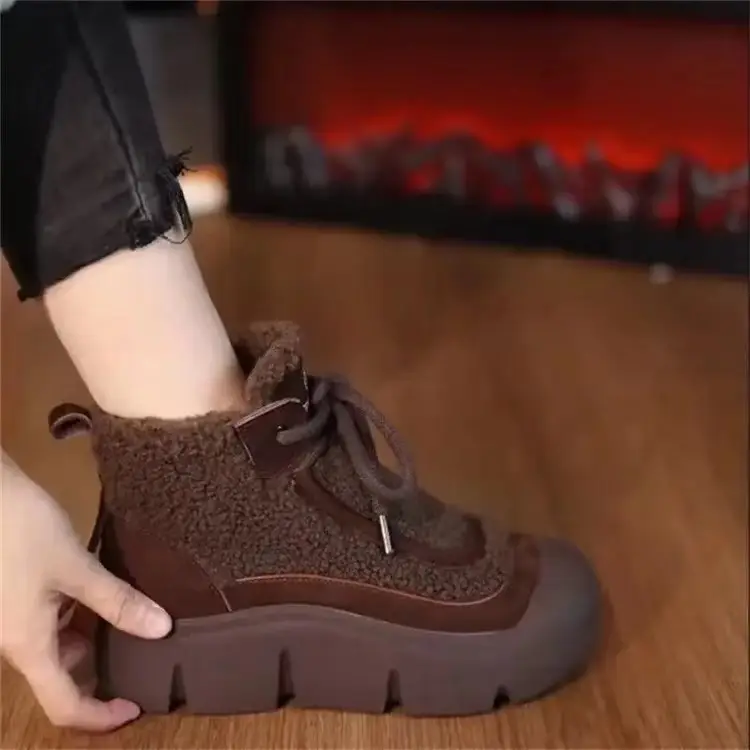 New cotton shoes women winter fleece-lined thick warm cotton boots soft bottom light breathable cross-border wholesale snow boots women — feature 20