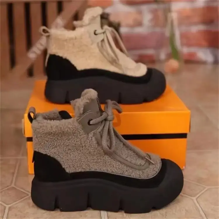 New cotton shoes women winter fleece-lined thick warm cotton boots soft bottom light breathable cross-border wholesale snow boots women — feature 23