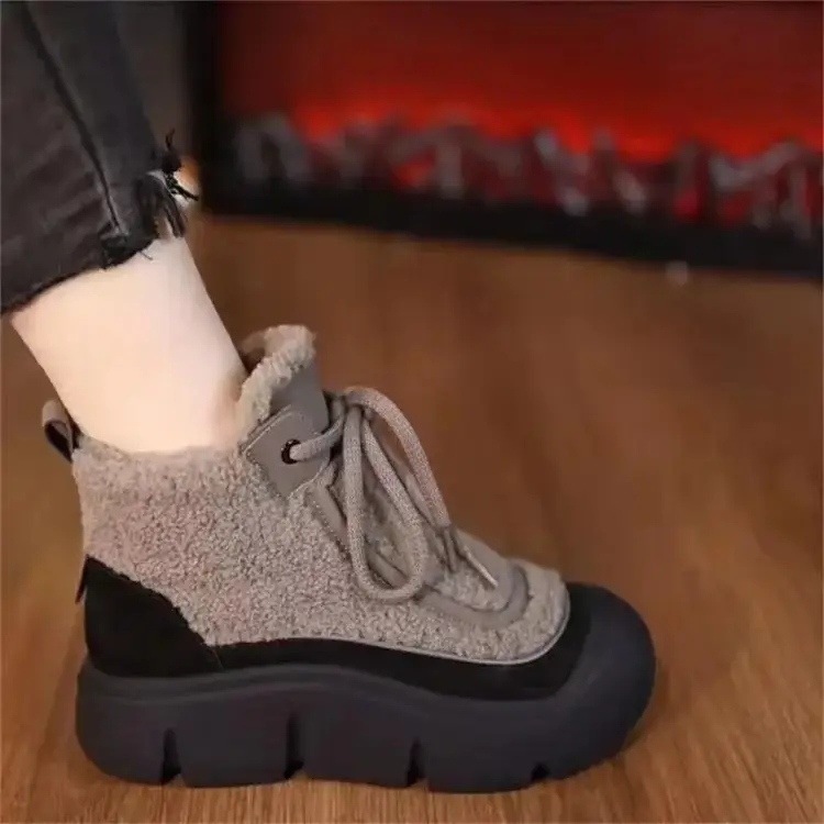 New cotton shoes women winter fleece-lined thick warm cotton boots soft bottom light breathable cross-border wholesale snow boots women — feature 25
