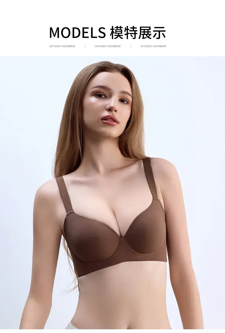 Traceless Full Cup Bra Soft Steel Ring Flank Cleat — feature 13
