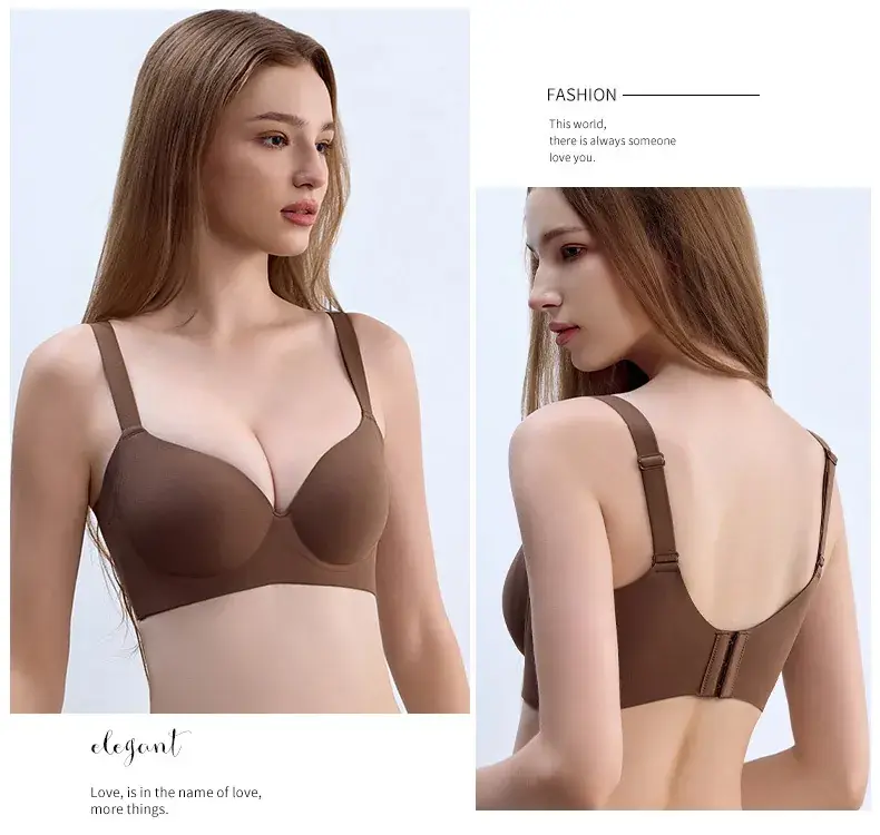 Traceless Full Cup Bra Soft Steel Ring Flank Cleat — feature 14