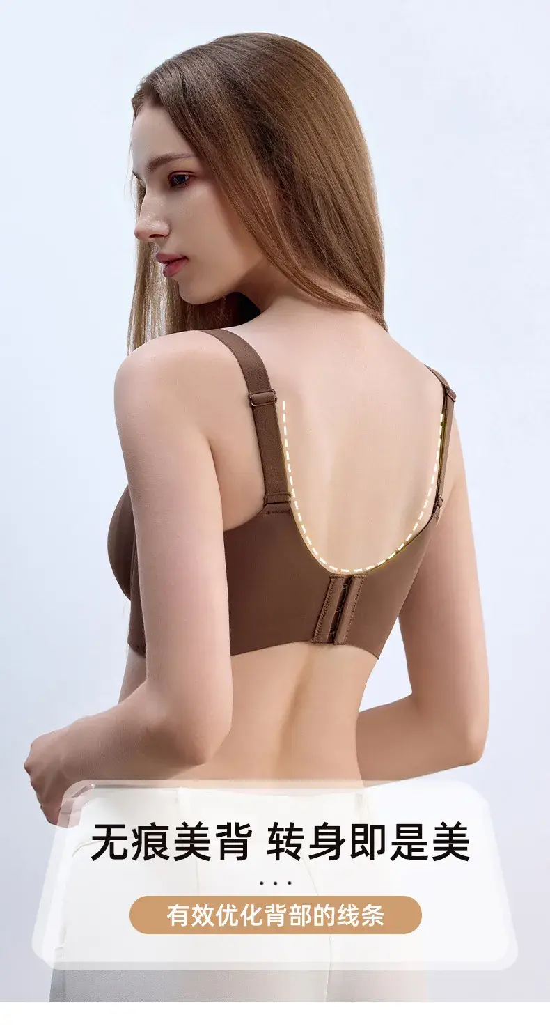 Traceless Full Cup Bra Soft Steel Ring Flank Cleat — feature 8