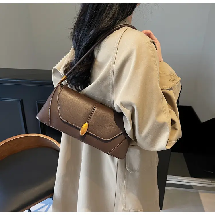 Women Shoulder Bag Brown Leather 2026 Winter Autumn — feature 10