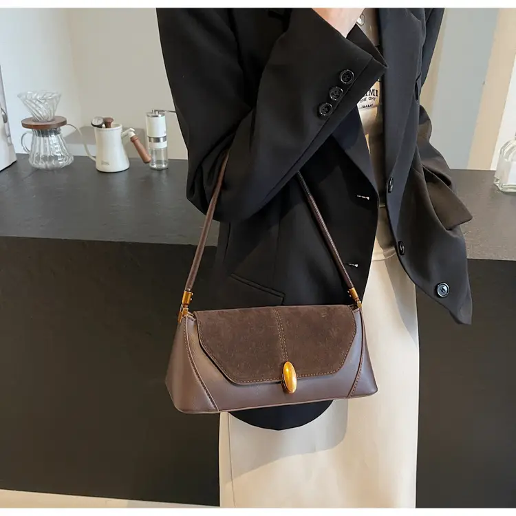 Women Shoulder Bag Brown Leather 2026 Winter Autumn — feature 12