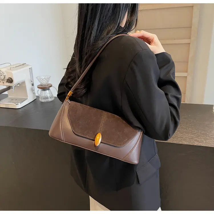 Women Shoulder Bag Brown Leather 2026 Winter Autumn — feature 13