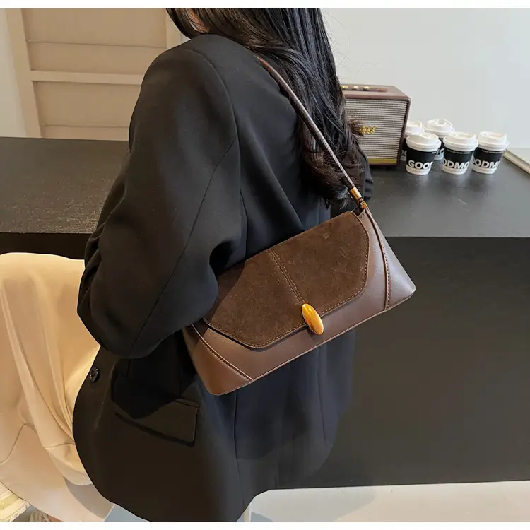 Women Shoulder Bag Brown Leather 2026 Winter Autumn — feature 14