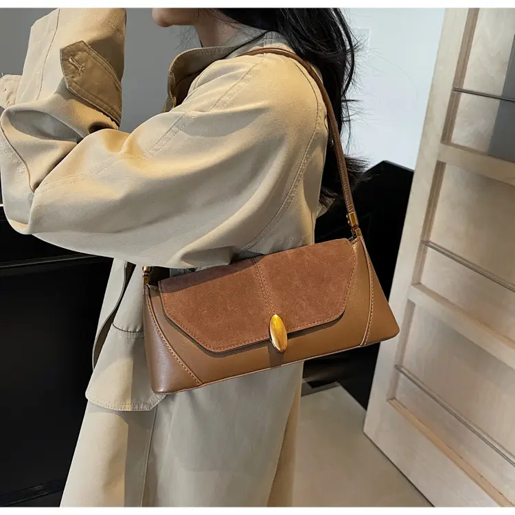 Women Shoulder Bag Brown Leather 2026 Winter Autumn — feature 2