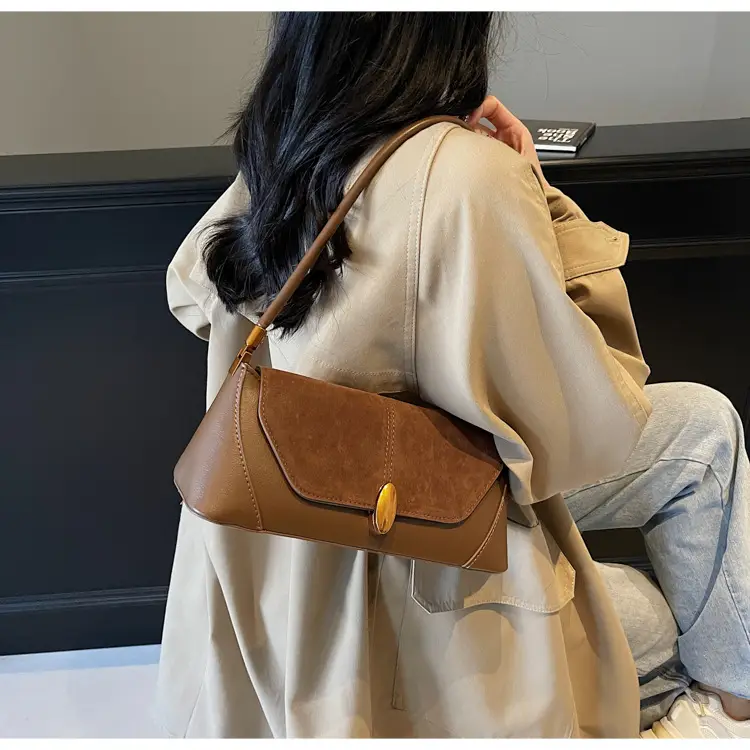 Women Shoulder Bag Brown Leather 2026 Winter Autumn — feature 3