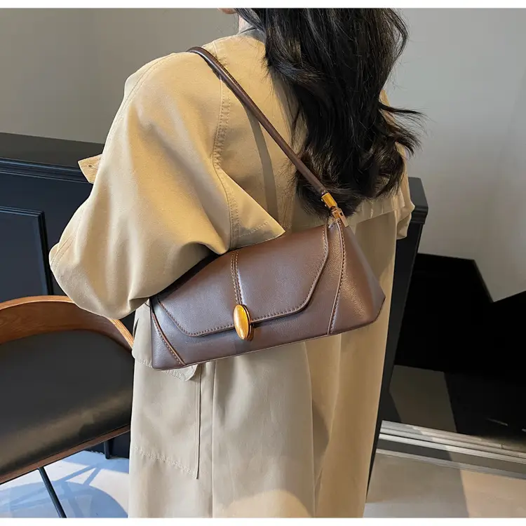 Women Shoulder Bag Brown Leather 2026 Winter Autumn — feature 7