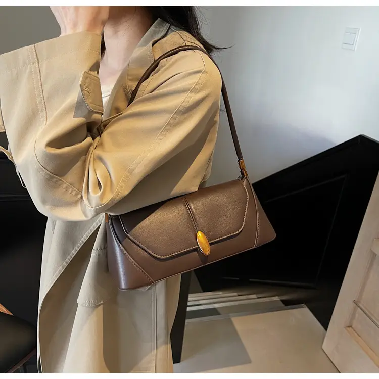 Women Shoulder Bag Brown Leather 2026 Winter Autumn — feature 8