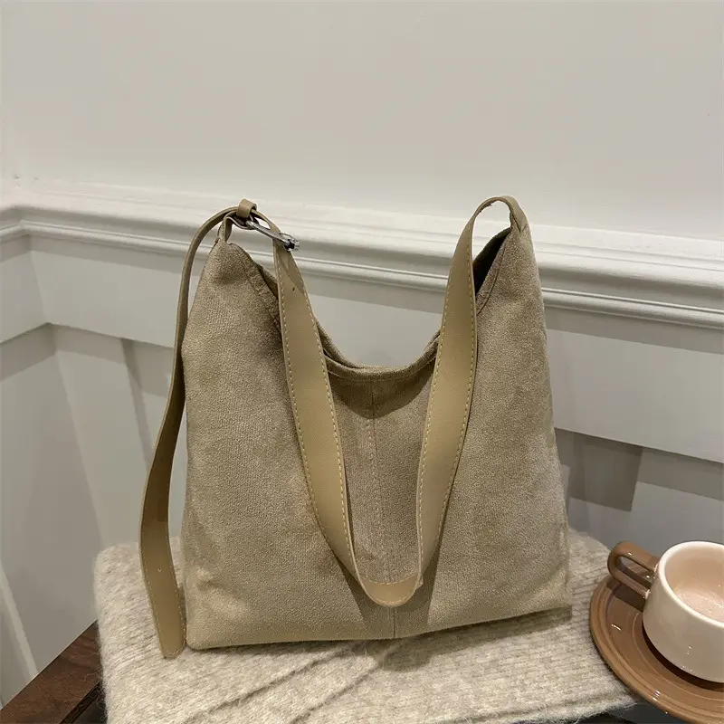 Vintage Brown Tote Bag for Women Autumn Winter Commute - Image 6