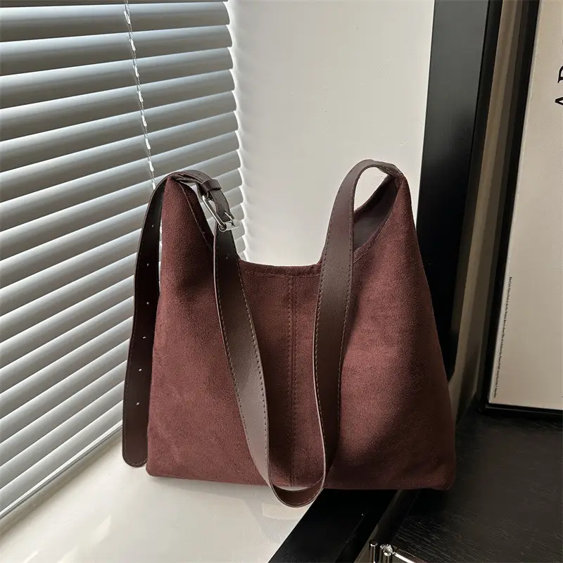 Vintage Brown Tote Bag for Women Autumn Winter Commute - Image 7