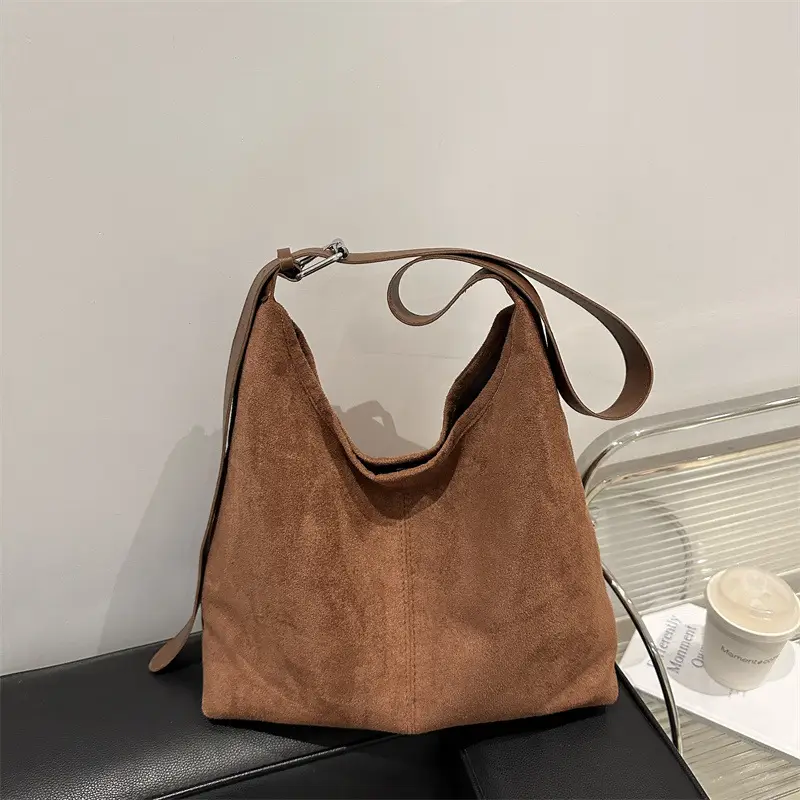 Vintage Brown Tote Bag for Women Autumn Winter Commute - Image 8