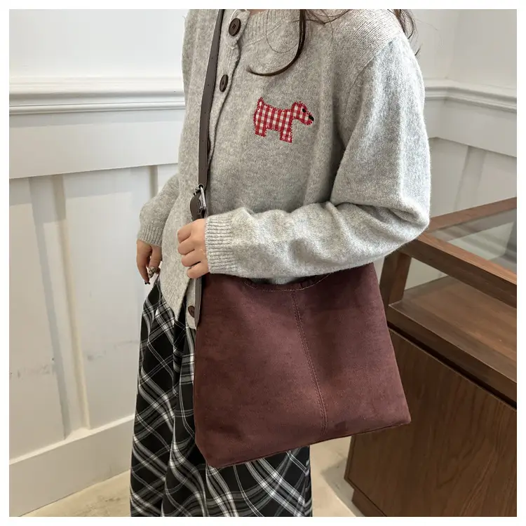 Vintage Brown Tote Bag for Women Autumn Winter Commute — feature 14