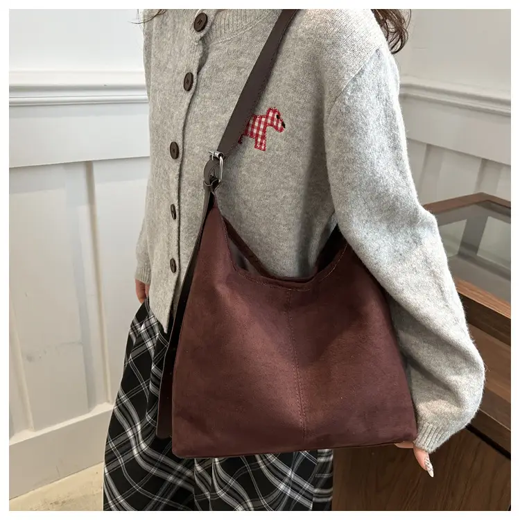 Vintage Brown Tote Bag for Women Autumn Winter Commute — feature 16