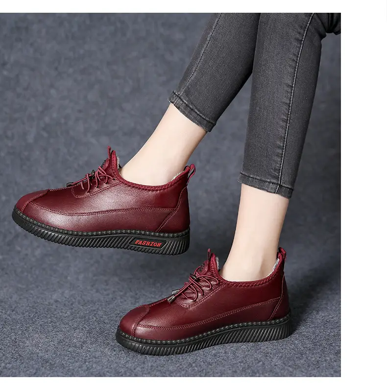 Winter Old Beijing Cloth Shoes Women's Middle-aged and Elderly Mothers Cotton Shoes Soft Sole Non-slip Shoes for the Elderly fleece-lined Warm Milk Shoes — feature 13