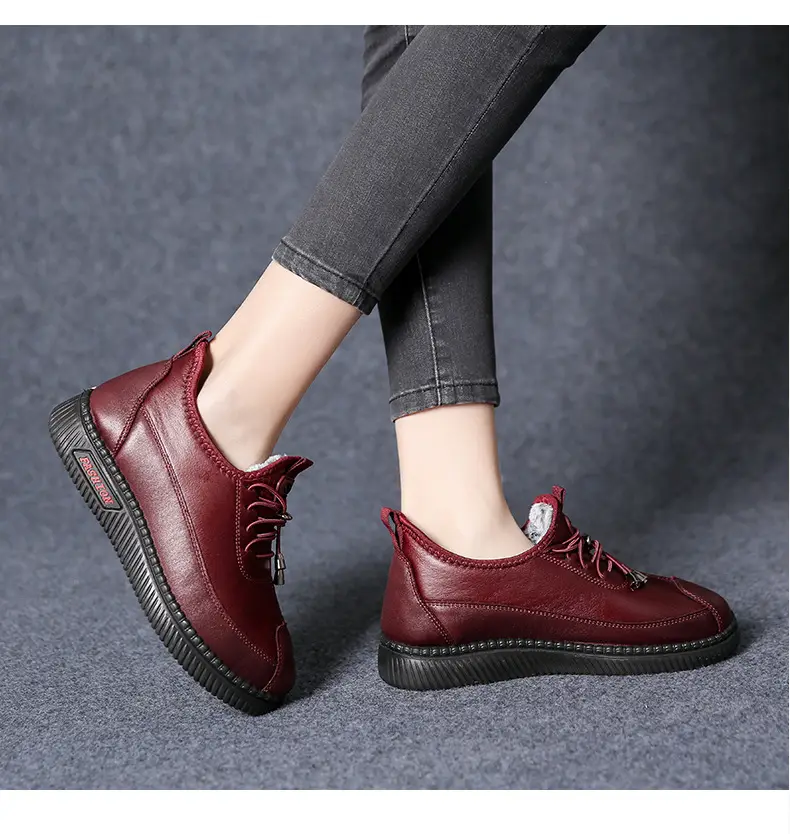 Winter Old Beijing Cloth Shoes Women's Middle-aged and Elderly Mothers Cotton Shoes Soft Sole Non-slip Shoes for the Elderly fleece-lined Warm Milk Shoes — feature 14