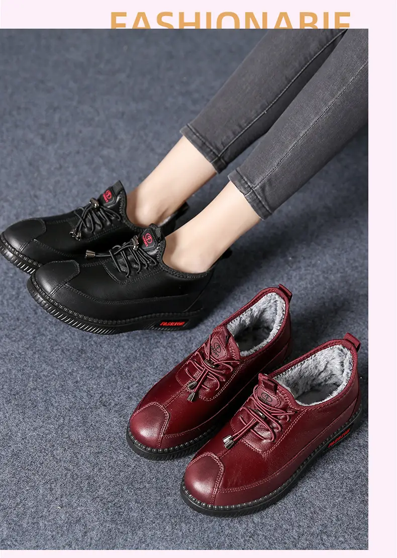 Winter Old Beijing Cloth Shoes Women's Middle-aged and Elderly Mothers Cotton Shoes Soft Sole Non-slip Shoes for the Elderly fleece-lined Warm Milk Shoes — feature 3