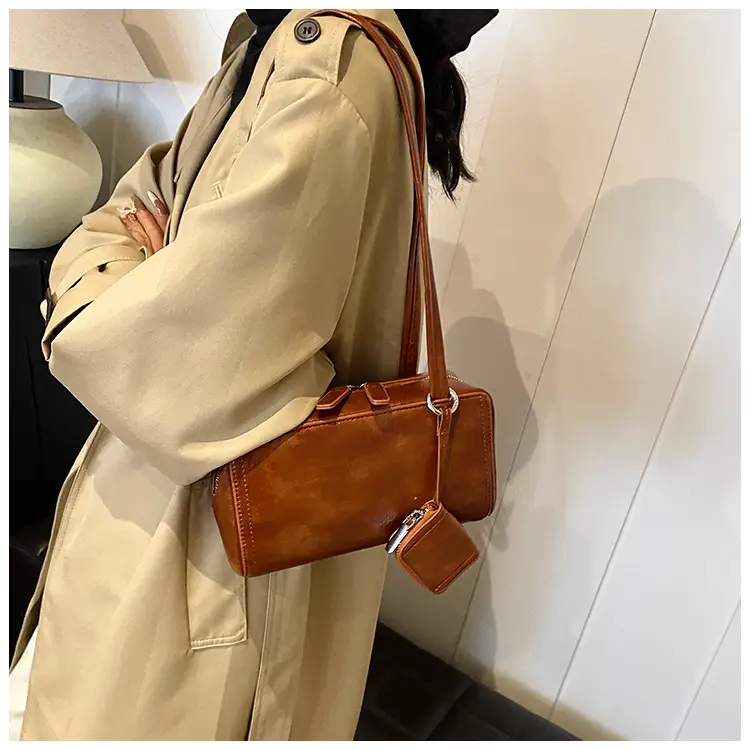 Women Vintage Brown Shoulder Bag 2024 Autumn Winter — feature 20