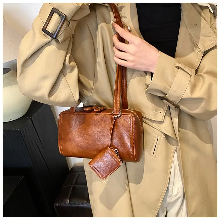 Women Vintage Brown Shoulder Bag 2024 Autumn Winter — feature 22