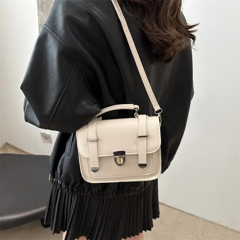 Vintage 2024 Lock Shoulder Bag Brown Women's - Image 6