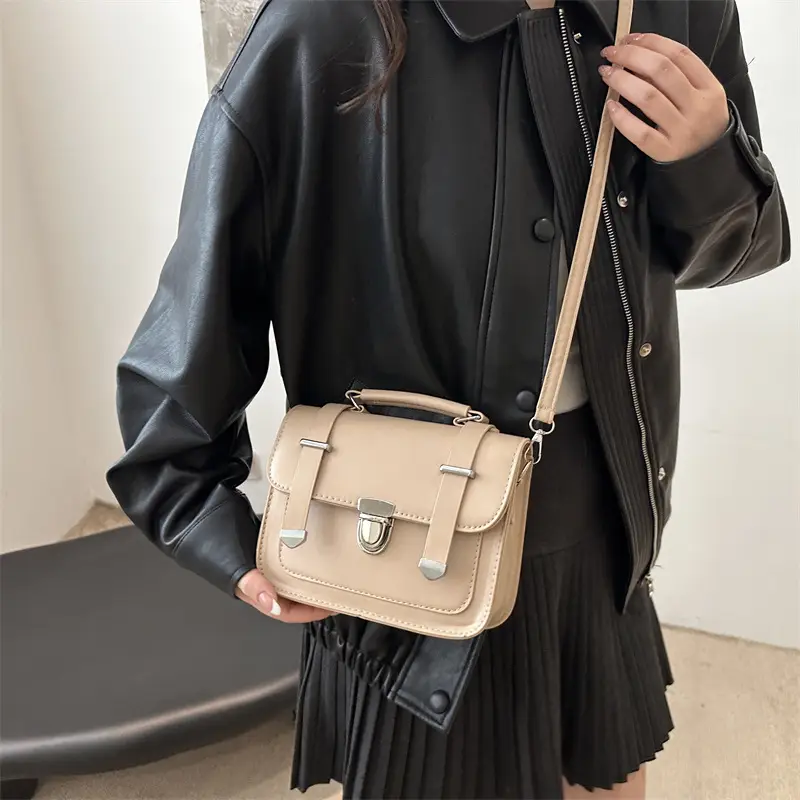 Vintage 2024 Lock Shoulder Bag Brown Women's - Image 7
