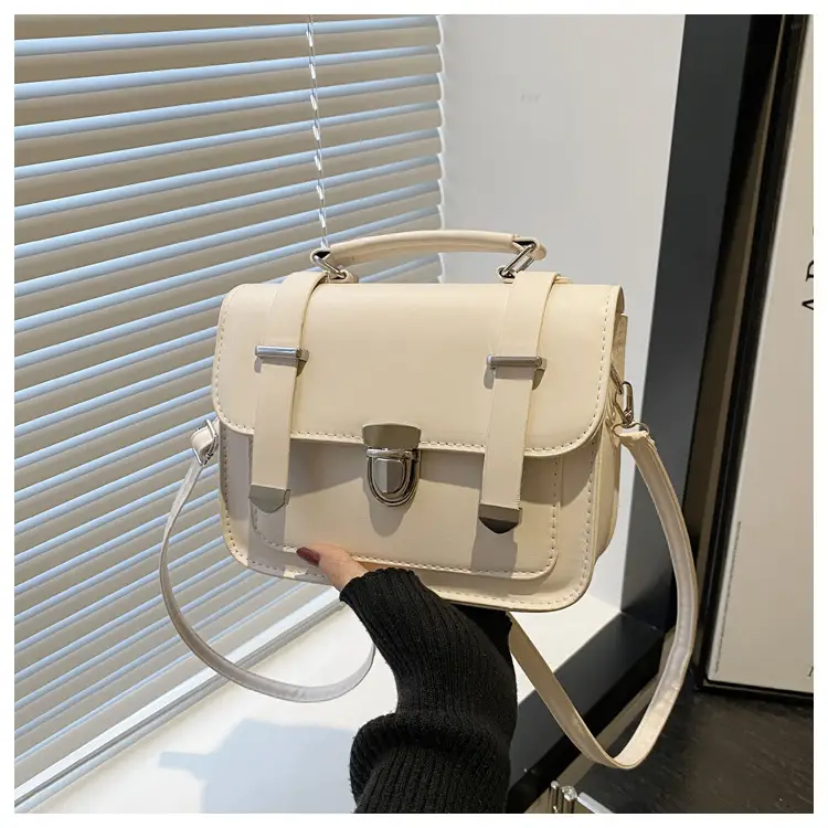 Vintage 2024 Lock Shoulder Bag Brown Women's — feature 20
