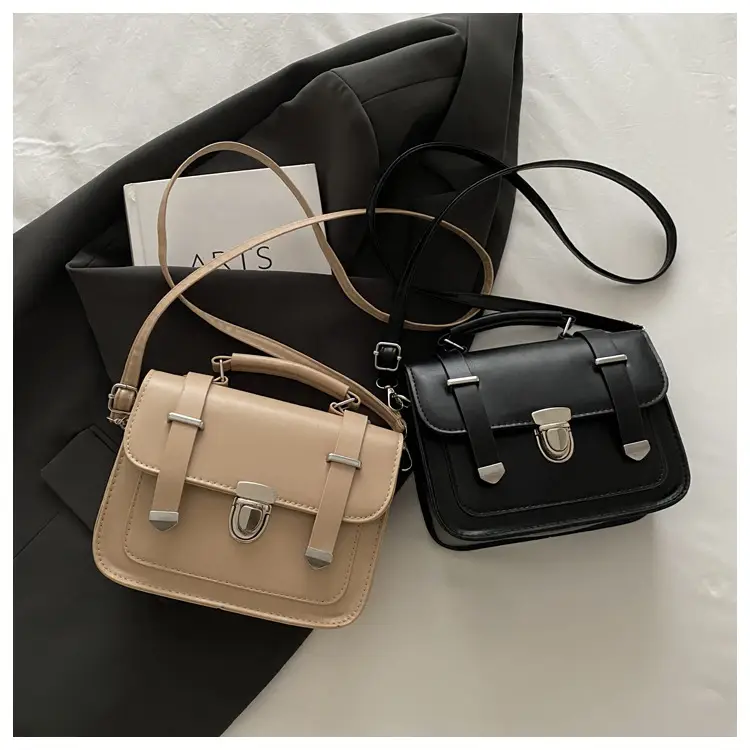 Vintage 2024 Lock Shoulder Bag Brown Women's — feature 26