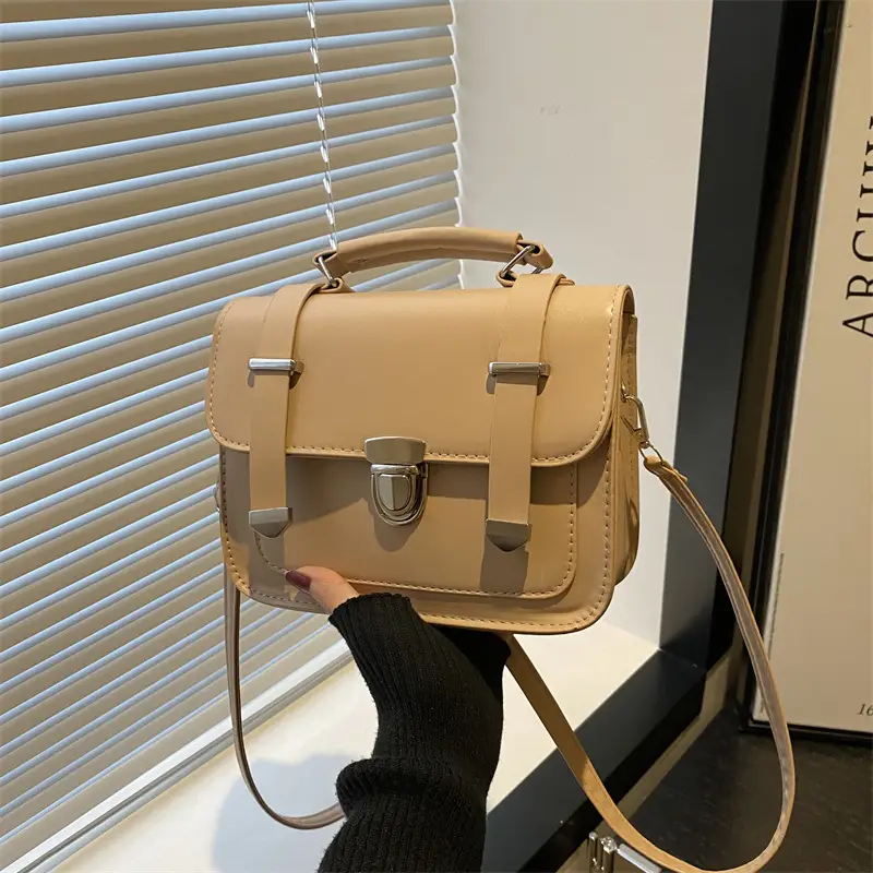 Vintage 2024 Lock Shoulder Bag Brown Women's - Image 3