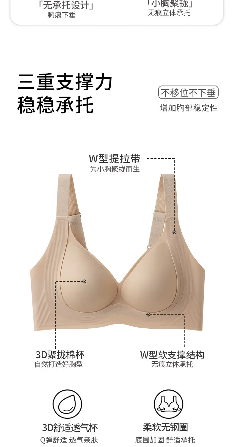 Anti-Sagging Push-Up Bra for Women, Soft Support, Wireless — feature 5