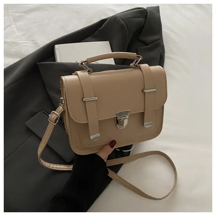 Brown Retro Square Shoulder Bag for Women — feature 17