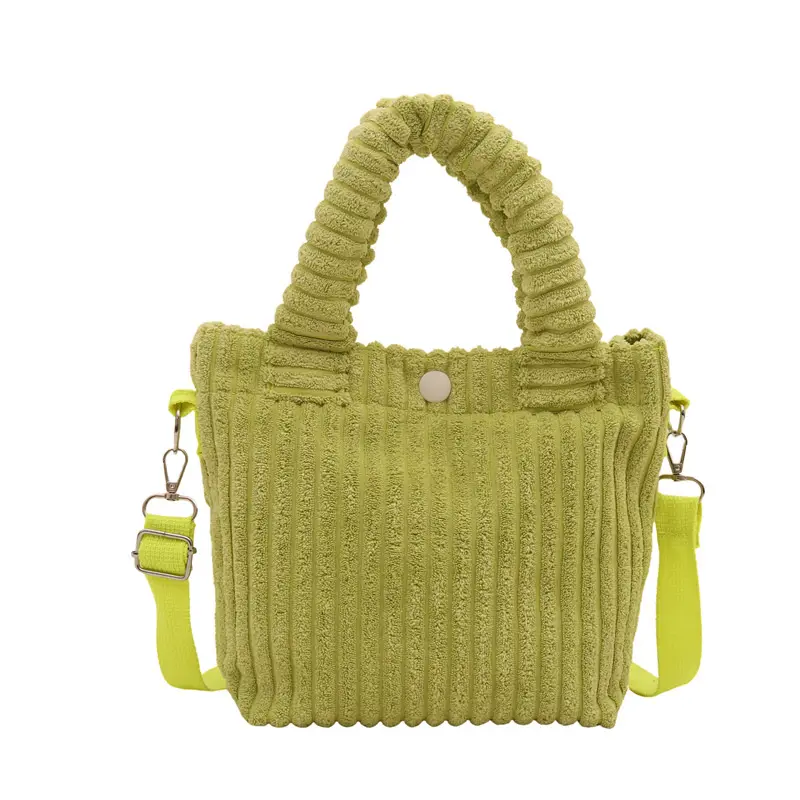 Korean Style Corduroy Plush Shoulder Bag for Women - Image 11