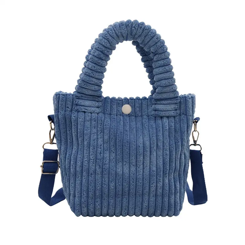 Korean Style Corduroy Plush Shoulder Bag for Women - Image 4